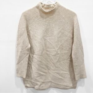 Achro High Neck Wool Angora Knit Cream Sweater XS